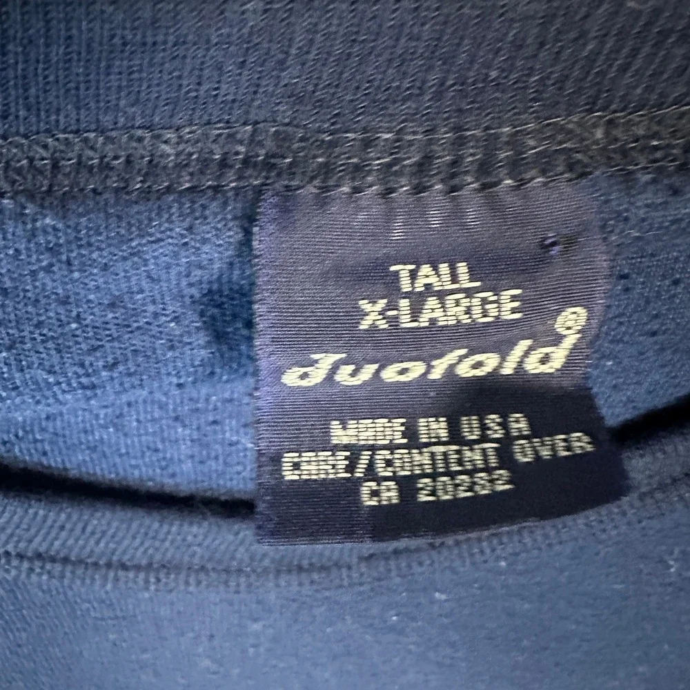 Duofold Thermal‎ Base Layer Shirt Tall XL Navy Blue Made in USA Long Sleeve